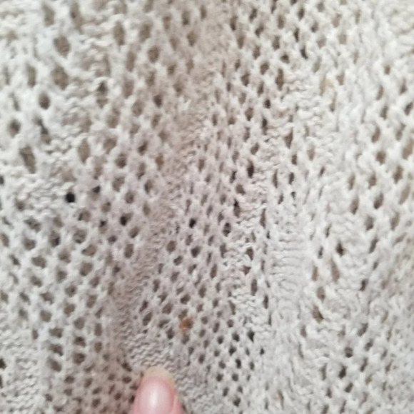 FREE people cotton knit long cream button cardigan XS - Picture 13 of 13